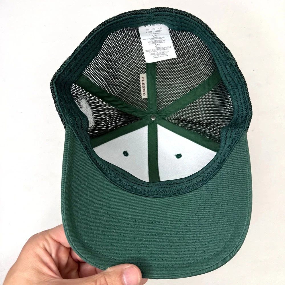 Columbia PFG Michigan State Spartans Hat Green Mesh Flexfit L/XL XU1057